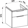 Тумба под раковину LAUFEN KARTELL 60x46 4.0755.2.033.631.1